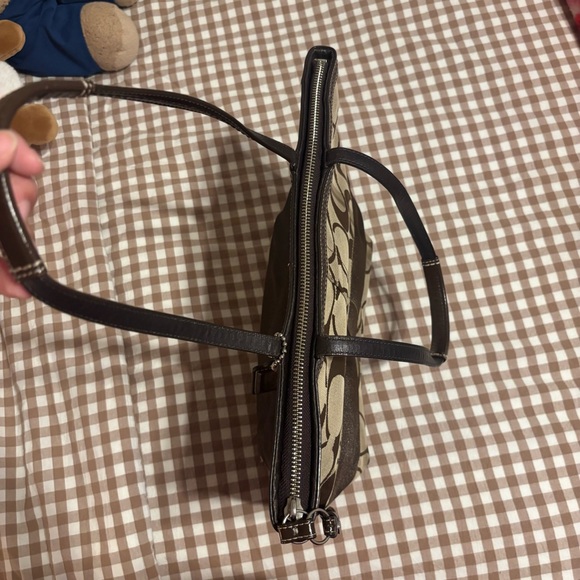 Coach Tan and Brown Signature Tote - Picture 3 of 6